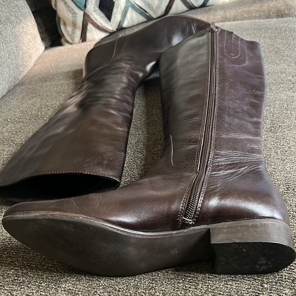 Bee Brown Leather boots Size 6 Made In Italy - Picture 4 of 15